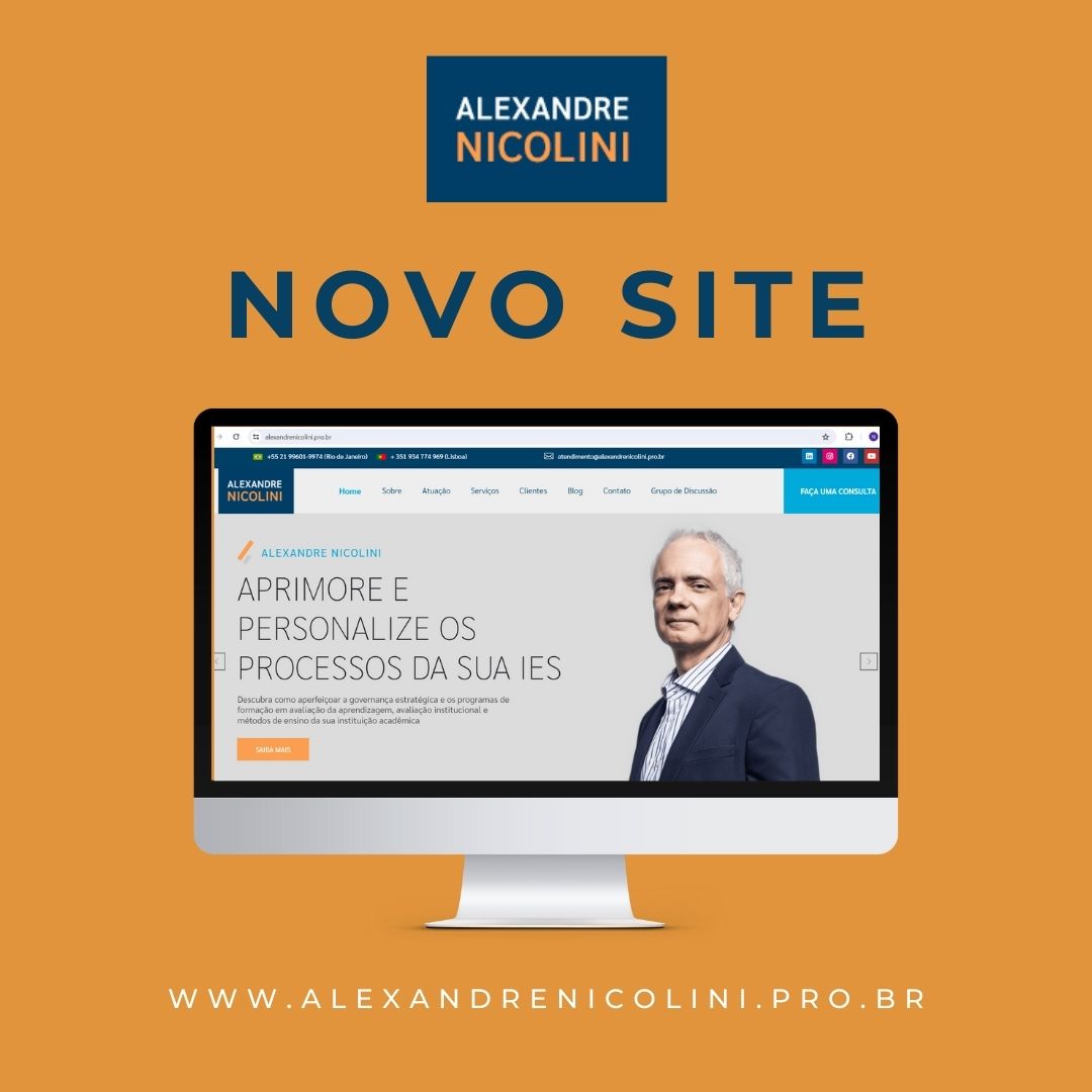 Alexandre Nicolini inaugura um novo site